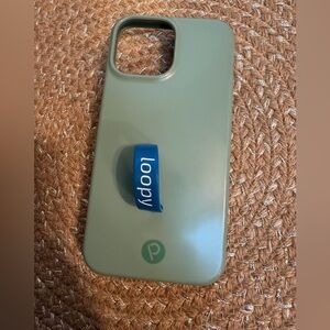 iPhone 13 Pro Max Loopy Sage Phone Case with Blue Loop